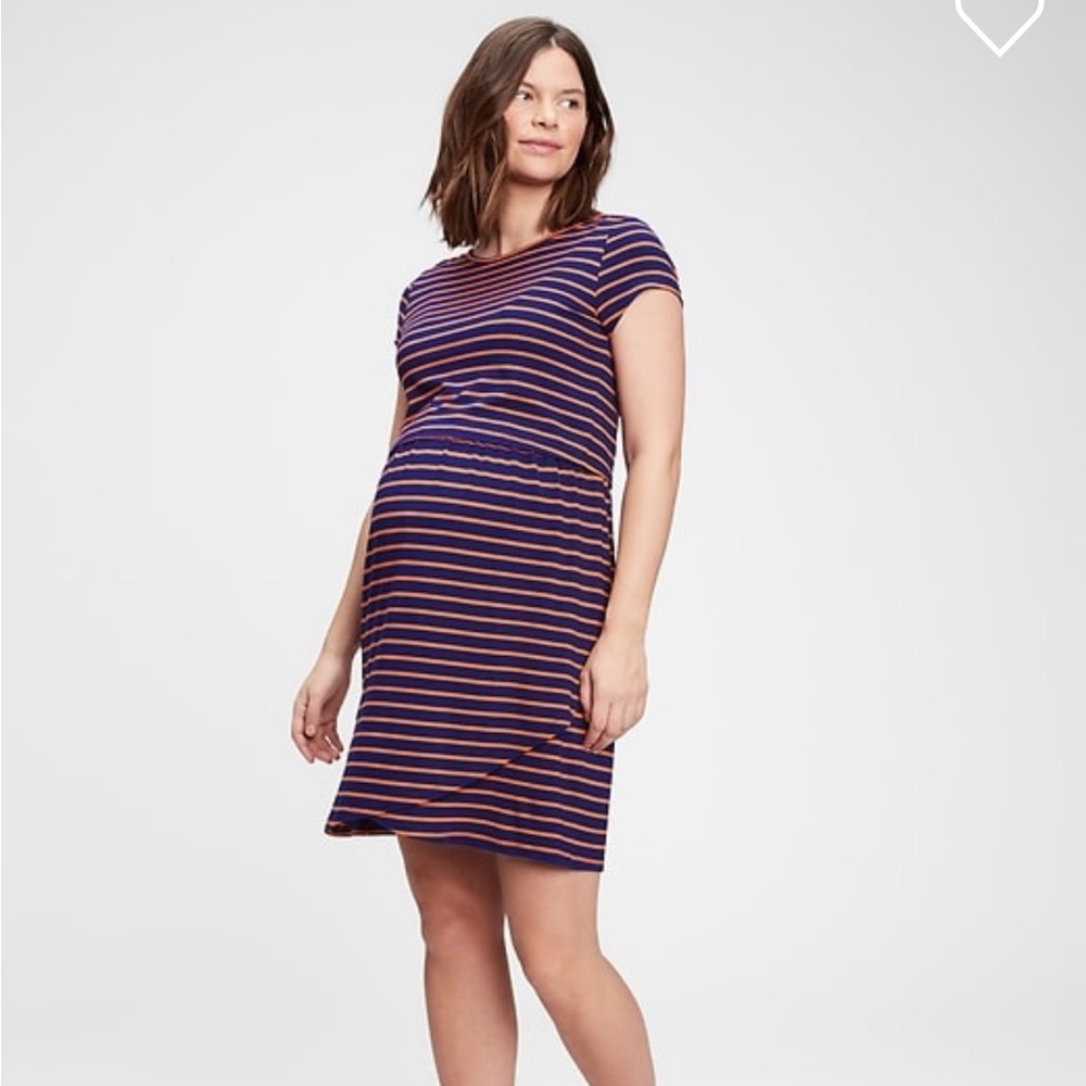 Navy and red Gap Maternity/ Nursing Dress